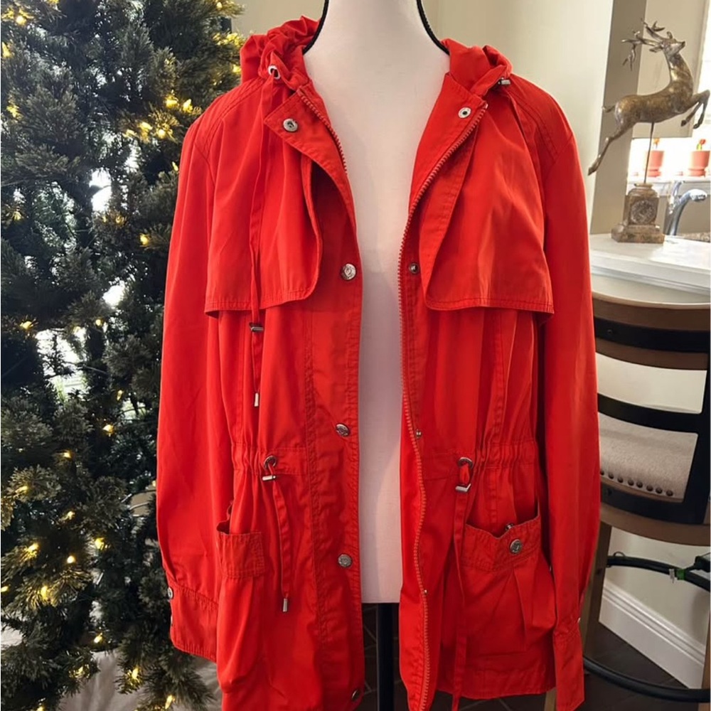 Betsey Johnson Red Hooded Jacket